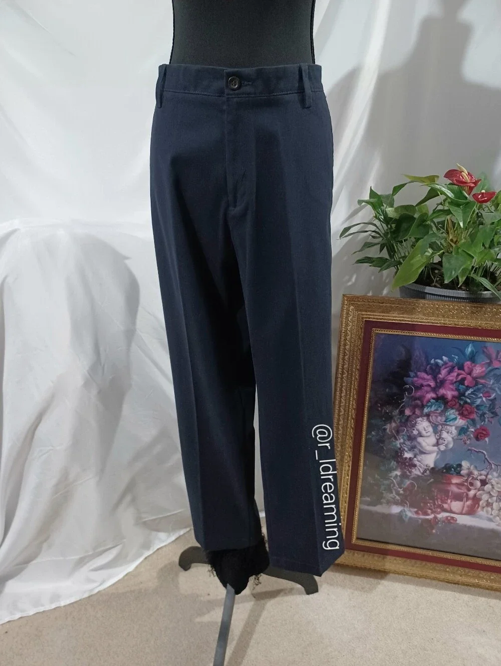 NWT Dockers Navy Blue Easy Khakis, Straight Fit Dress Pants Size 36X29